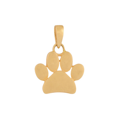 Kids gold paw shaped pendant