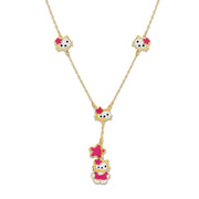 18k gold Hello Kitty pendant with attached chain