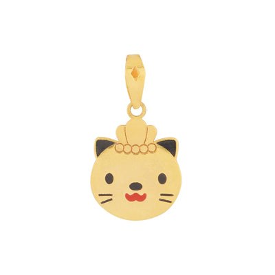 Kids Cat gold pendant