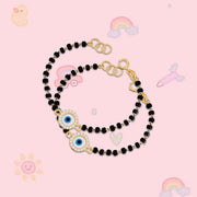 Kids' Cute Nazariya Evil Eye Bracelet in 18K Gold (Pair)