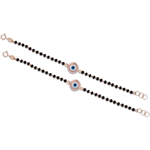 Kids' Cute Nazariya Evil Eye Bracelet in 18K Gold (Pair)