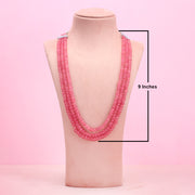 Pumpkin rose quartz 3 layer necklace