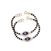 Kids' Cute Nazariya Evil Eye Bracelet in 18K Gold (Pair)