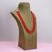 Taiwan coral 3 layer necklace