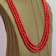 Taiwan coral 3 layer necklace