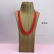 Taiwan coral 3 layer necklace