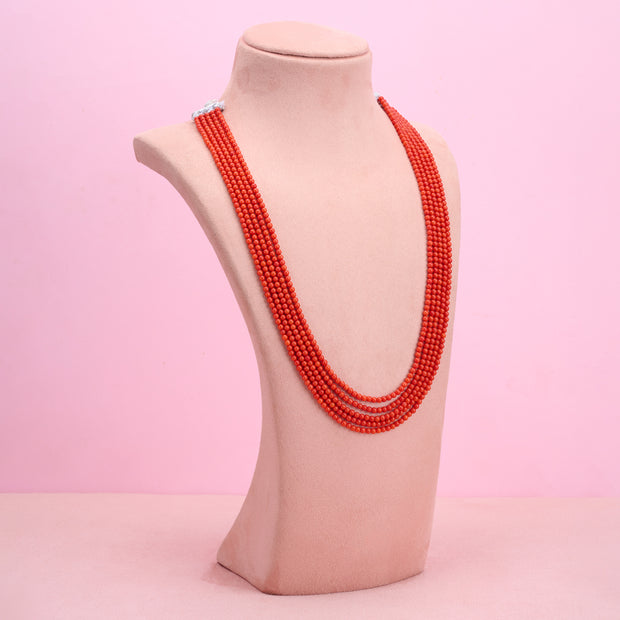 Taiwan coral 5 layer necklace