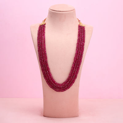 4 layer Bangkok ruby necklace