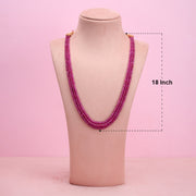 Natural Ruby Rondelle 3-Layer Necklace.