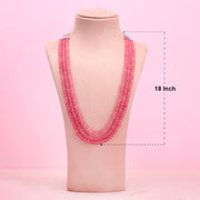 Pumpkin rose quartz 3 layer necklace