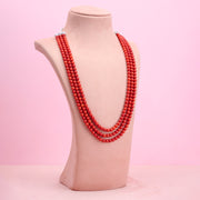 Taiwan coral 3 layer necklace