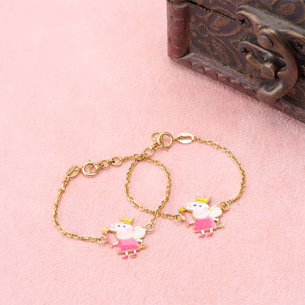 Peppa Fairy Kids' 18K Gold Bracelet (Pair)