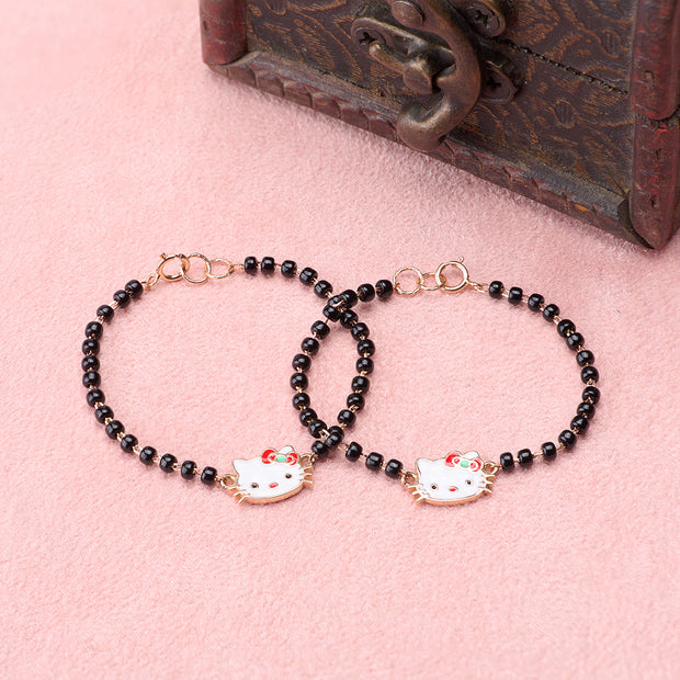 Kids’Hello Kitty 18K gold nazariya bracelet (Pair)