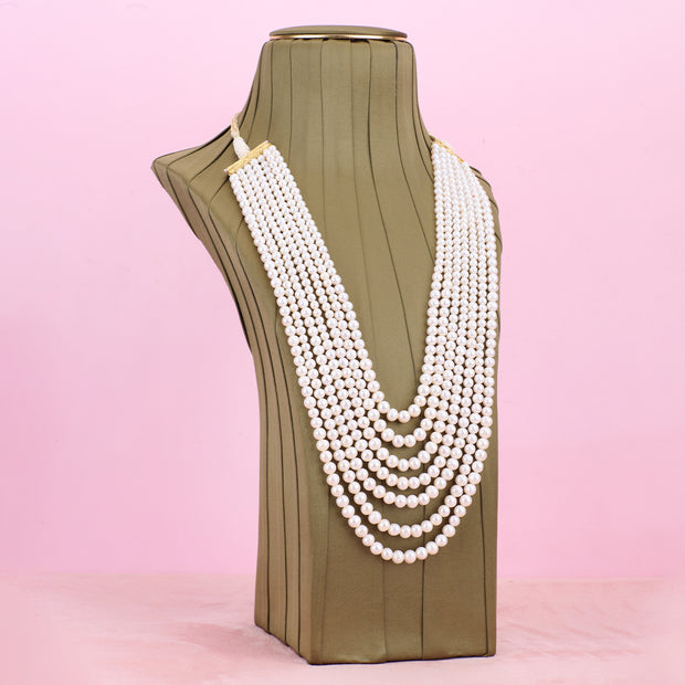 Classic Pearl 7 Layer necklace