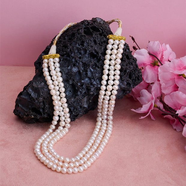 Classic 3 layers pearl necklace