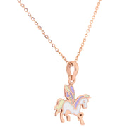 Kids golden pie unicorn 18K gold pendant