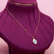 GOLD Chain with evil eye PENDANT