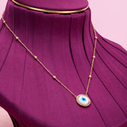 GOLD Chain with evil eye PENDANT