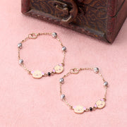 Kids’ Cute Little Pigs Bracelet in 18K Gold (Pair)