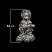 Antique finish silver Kubera idol - Small