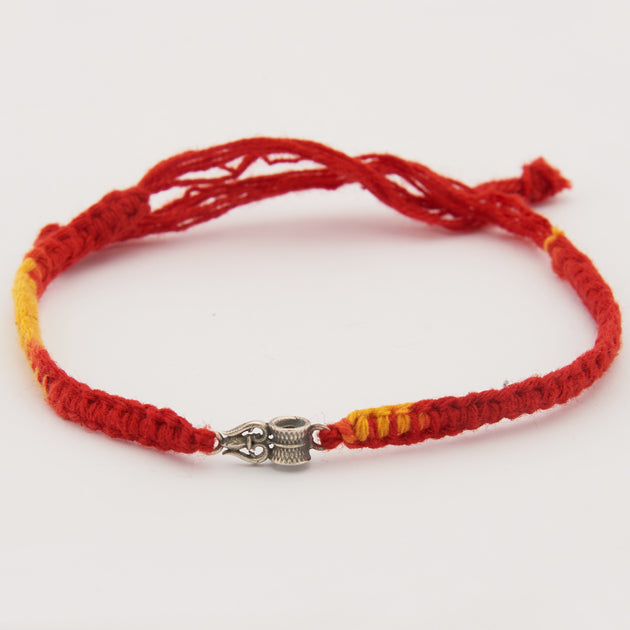 Trishul And Damru Silver Rakhi – Abaran Timeless Jewellery Pvt.Ltd