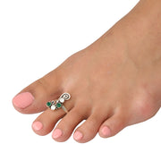 Silver CZ studded Toe rings