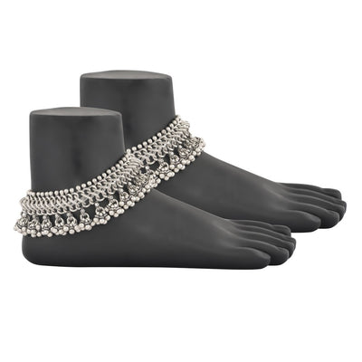 Silver Payal anklet – Abaran Timeless Jewellery
