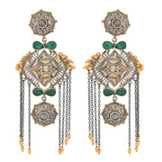 Dual-tone Dangler earrings