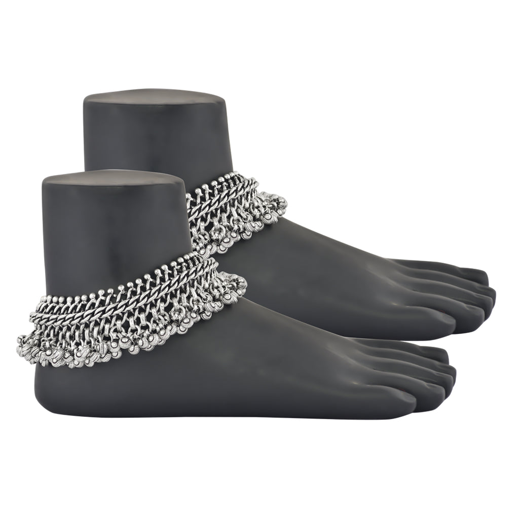 Payal Design Silver Pattilu Silver Anklets New Models Silver