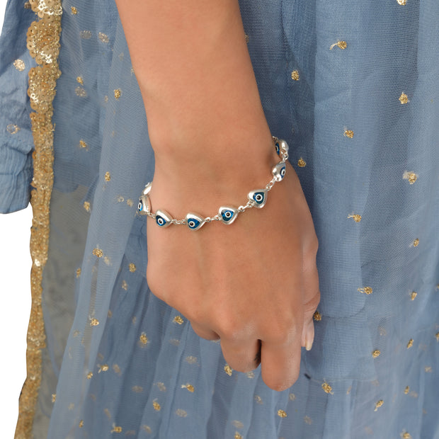 Buy quality 925 sterling silver evil eye bracelet in Ahmedabad