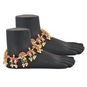 Multicolored Stone studded Doli-Barath anklet