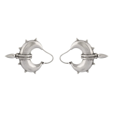 Oxidised Silver Bali Hoop earrings