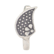 Oxidised Silver leaf nose pin