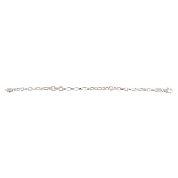 Simple Silver chain link bracelet - Unisex