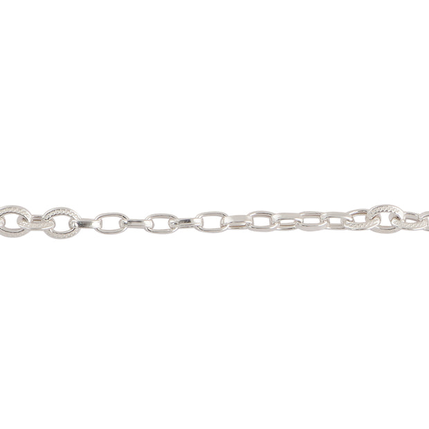Simple Silver chain link bracelet - Unisex