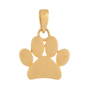Kids gold paw shaped pendant