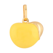 Kids dual toned heart gold pendant