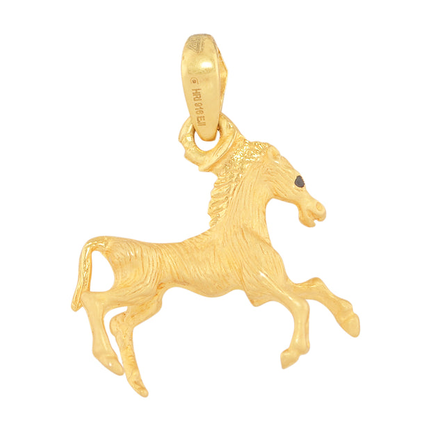 Kids gold horse pendant