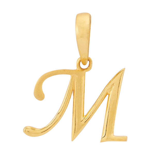 Gold M Pendant 