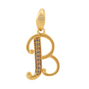 'B' Alphabet Gold Pendant