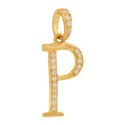 'P' Alphabet Gold Pendant