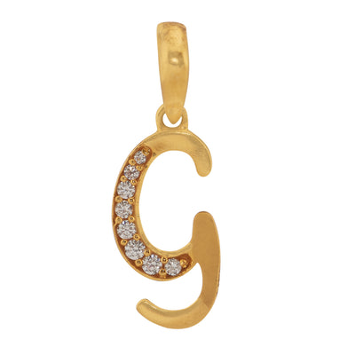 'G' Alphabet Gold Pendant