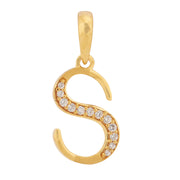 'S' Alphabet Gold Pendant