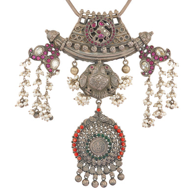 Gandaberunda Lakshmi templeguttapusalu necklace