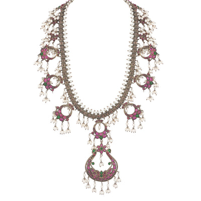 Ruby Multi-pendant guttapusalu necklace