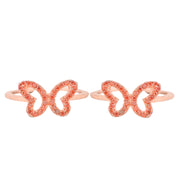 Red Butterfly adjustable toe rings