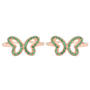 Green Butterfly adjustable toe rings