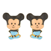 Kids enamel Mickey Mouse gold studs