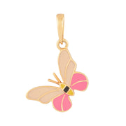 Kids enamel Butterfly gold pendant