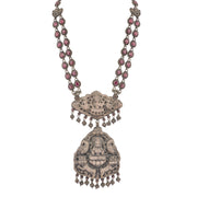 Ruby studded Temple Lakshmi necklace
